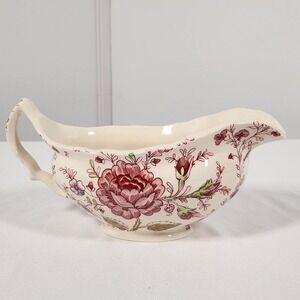 VTG‎ c. 1930s Rose Chintz Johnson Bros. Gravy Boat no Underplate 8" X 4"